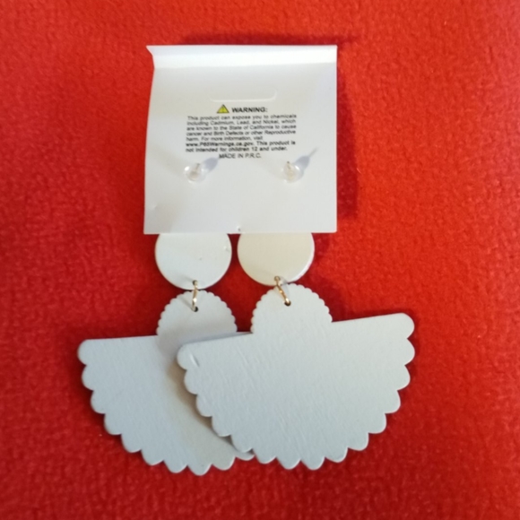 Set of 2.  Painted Wooden Earrings - Picture 3 of 5